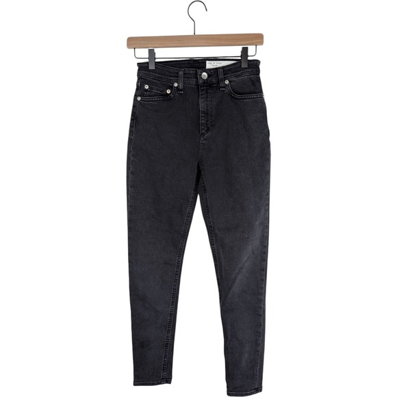 rag & bone Denim - Rag Bone Jeans Nina Wythe High Rise Skinny‎ Charcoal Wash Size 25